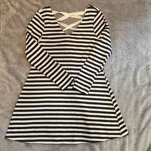 by&by long-sleeve skater dress, size M